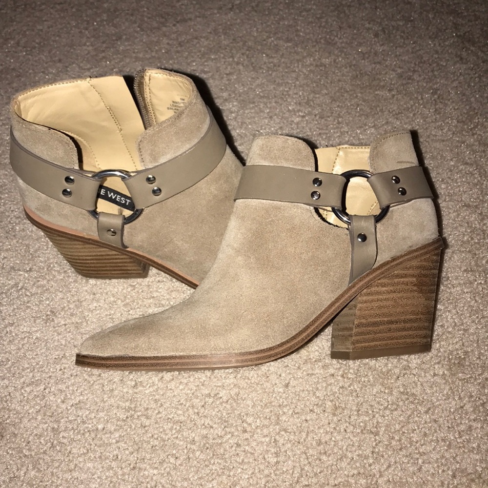 Tan western style booties